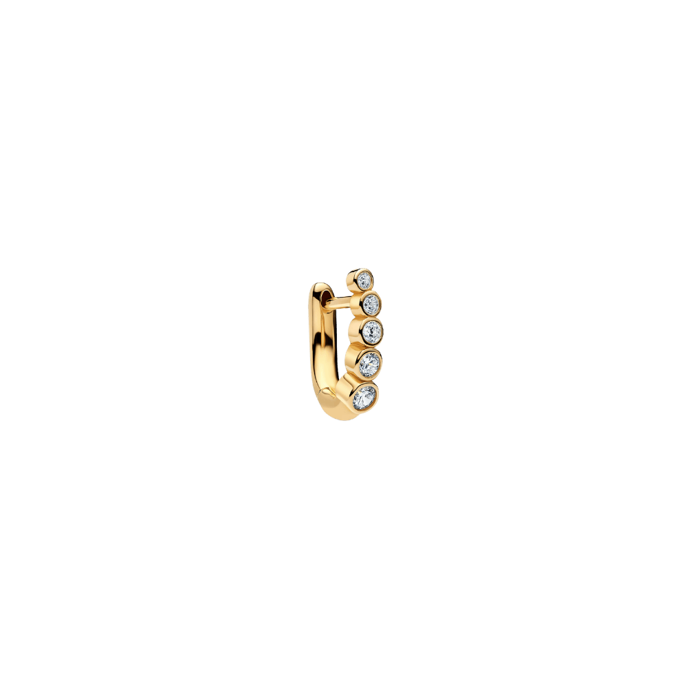 Maria Black Øreringe Arc Bold Huggie - Forgyldt