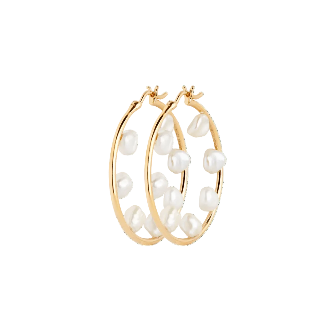 Maria Black Øreringe Par Baroque 35 hoop ørering - forgyldt 10074yg-35-par