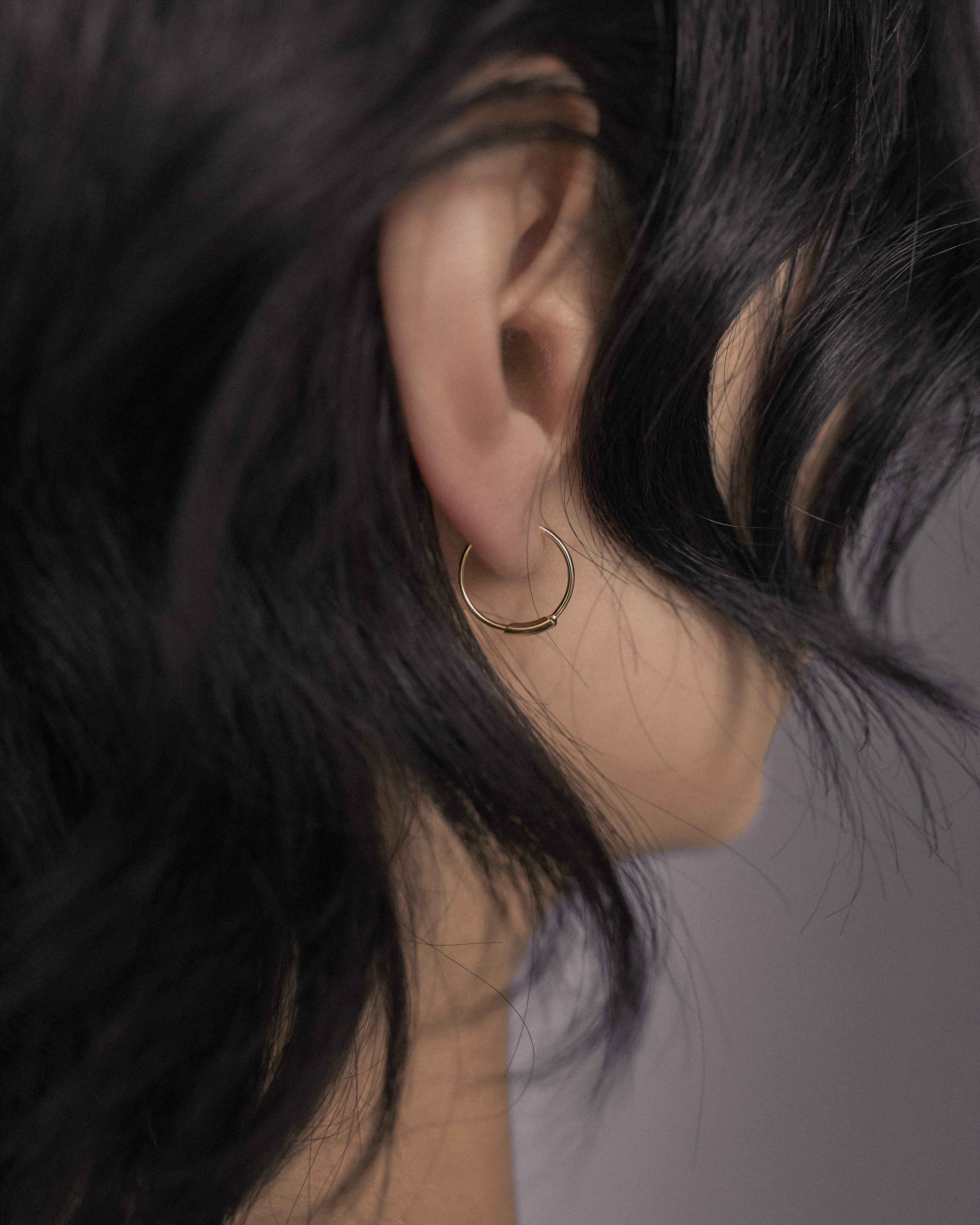 Maria Black Øreringe Basic hoop 12 mm - forgyldt