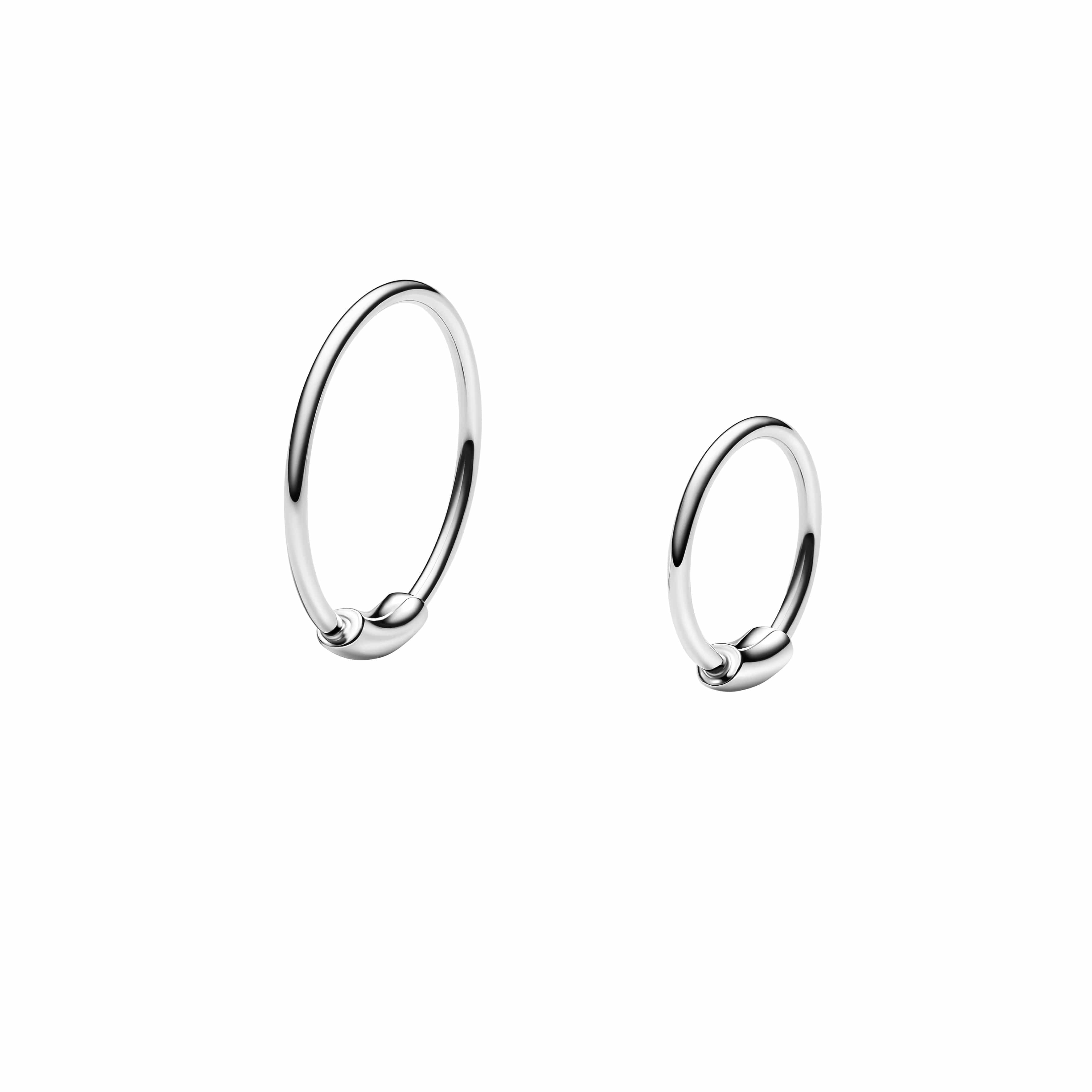 Maria Black Øreringe Basic hoop 12 mm - sølv 100219