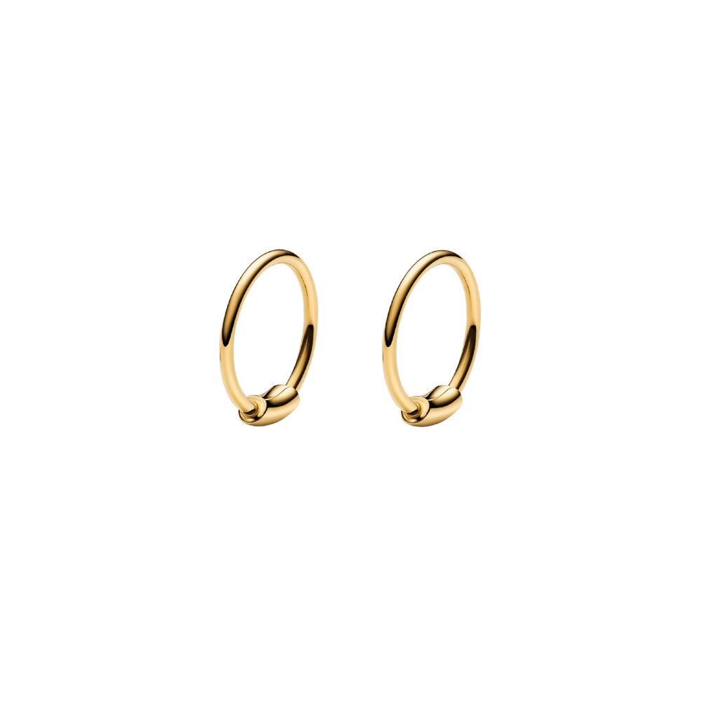 Maria Black Øreringe Basic hoop 8 mm - forgyldt 100212