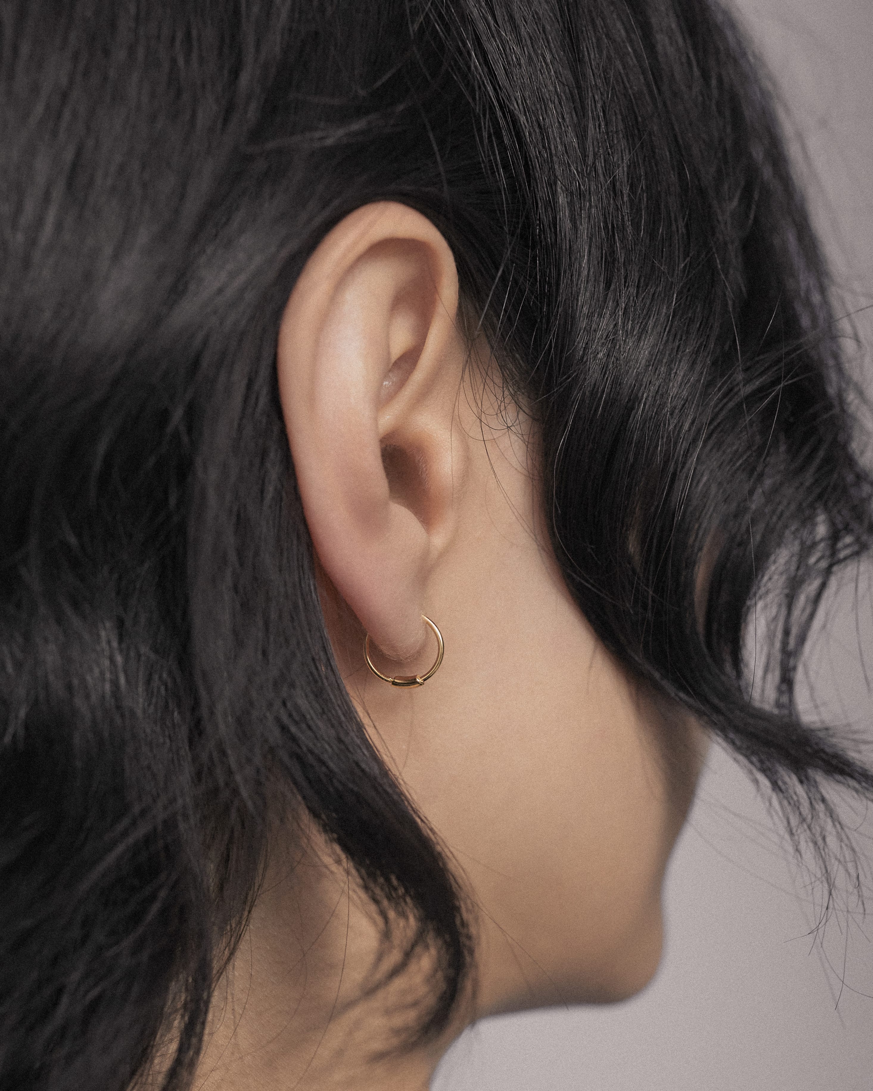 Maria Black Øreringe Basic hoop 8 mm - forgyldt 100212