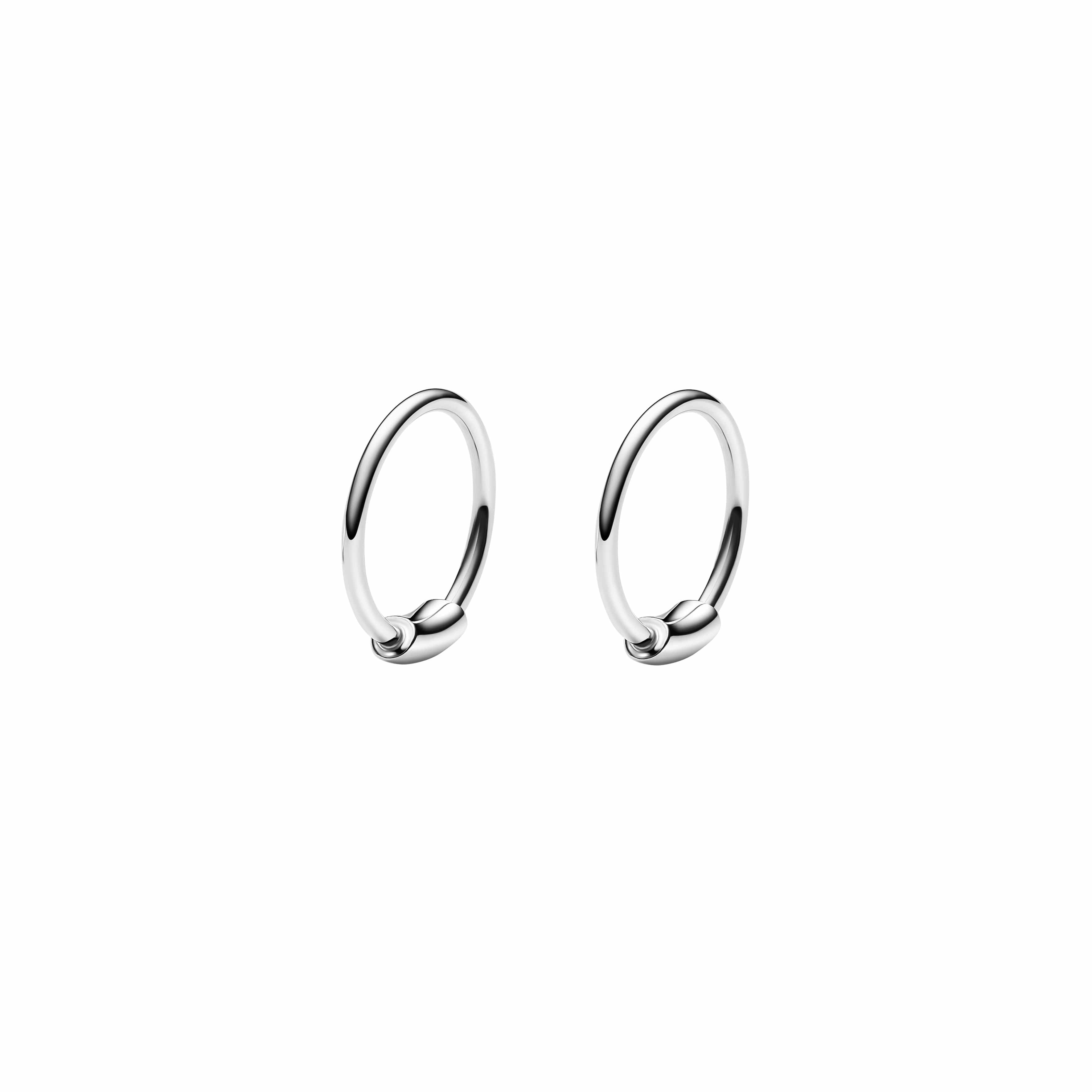 Maria Black Øreringe Basic hoop 8 mm - sølv 100214