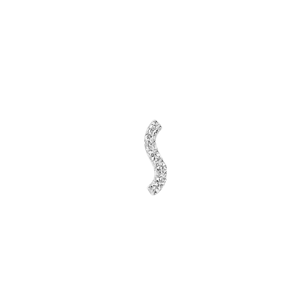 Maria Black Øreringe Diamond Wave ørepiercing - 14K P1046WMD