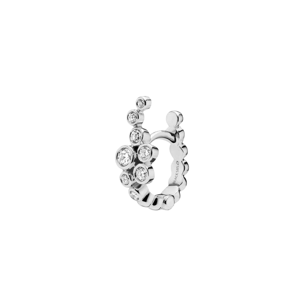 Maria Black Øreringe Garbo huggie ørering med labgrown diamanter - 14 karat hvidguld