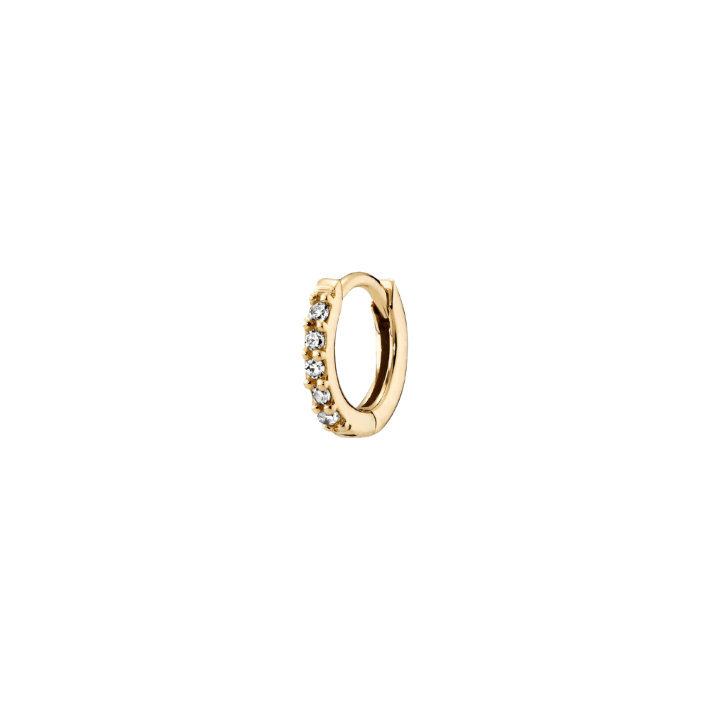 Maria Black Øreringe Lamarr 6 huggie med labgrown diamanter - 14K