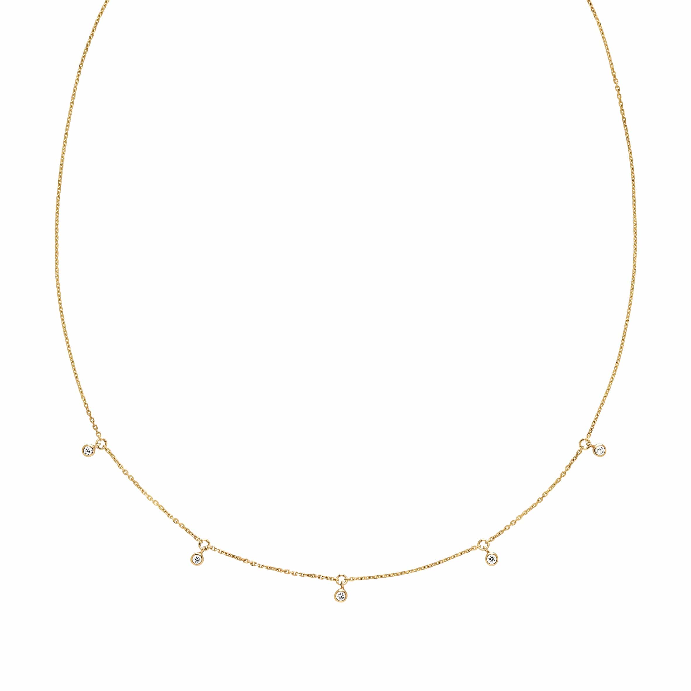 Maria Black Halskæder Moreno halskæde med diamanter 14K 350052Y