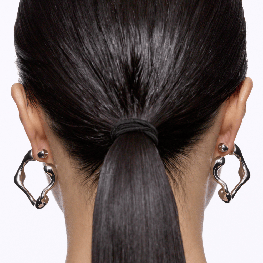 Maria Black Øreringe Splash Hoop Small - sølv