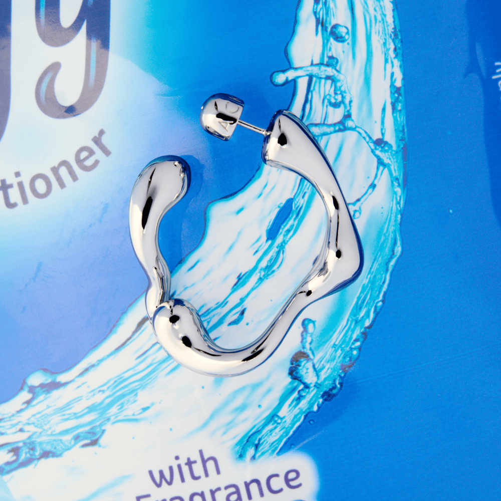 Maria Black Øreringe Splash Hoop Small - sølv