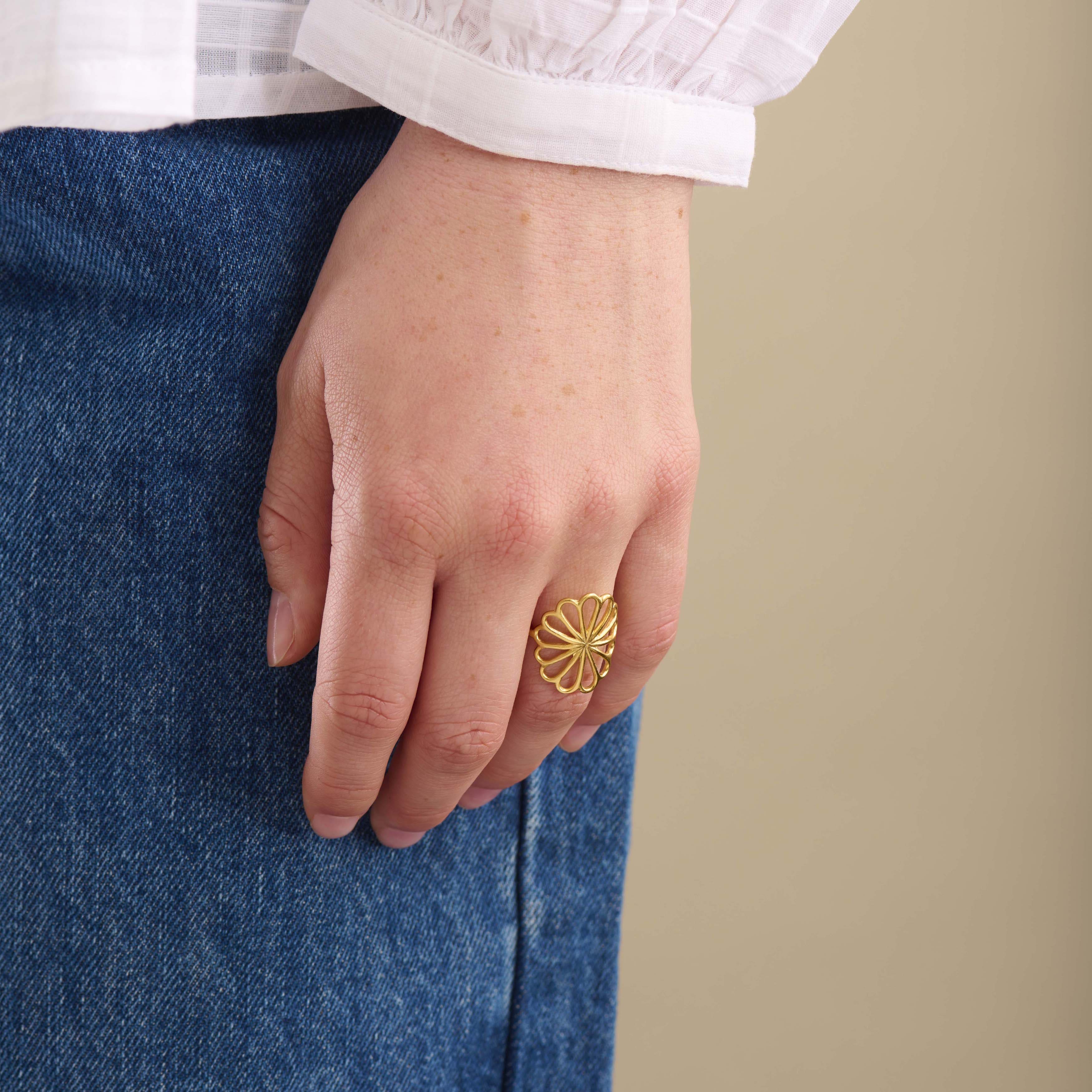 Pernille Corydon Ringe Large Bellis Ring Adj.