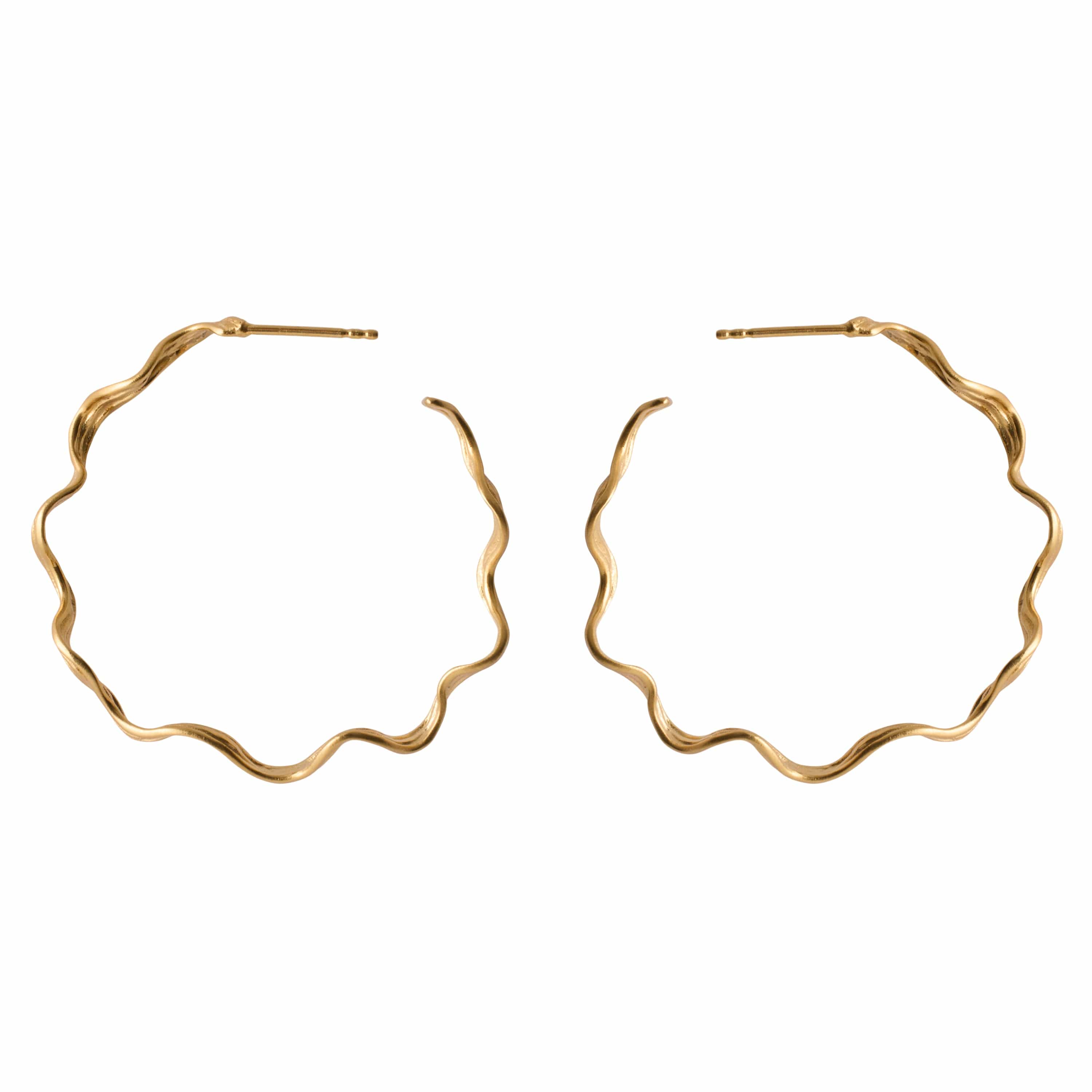 Pernille Corydon Øreringe Large Hellir hoops - forgyldt e-464-gp
