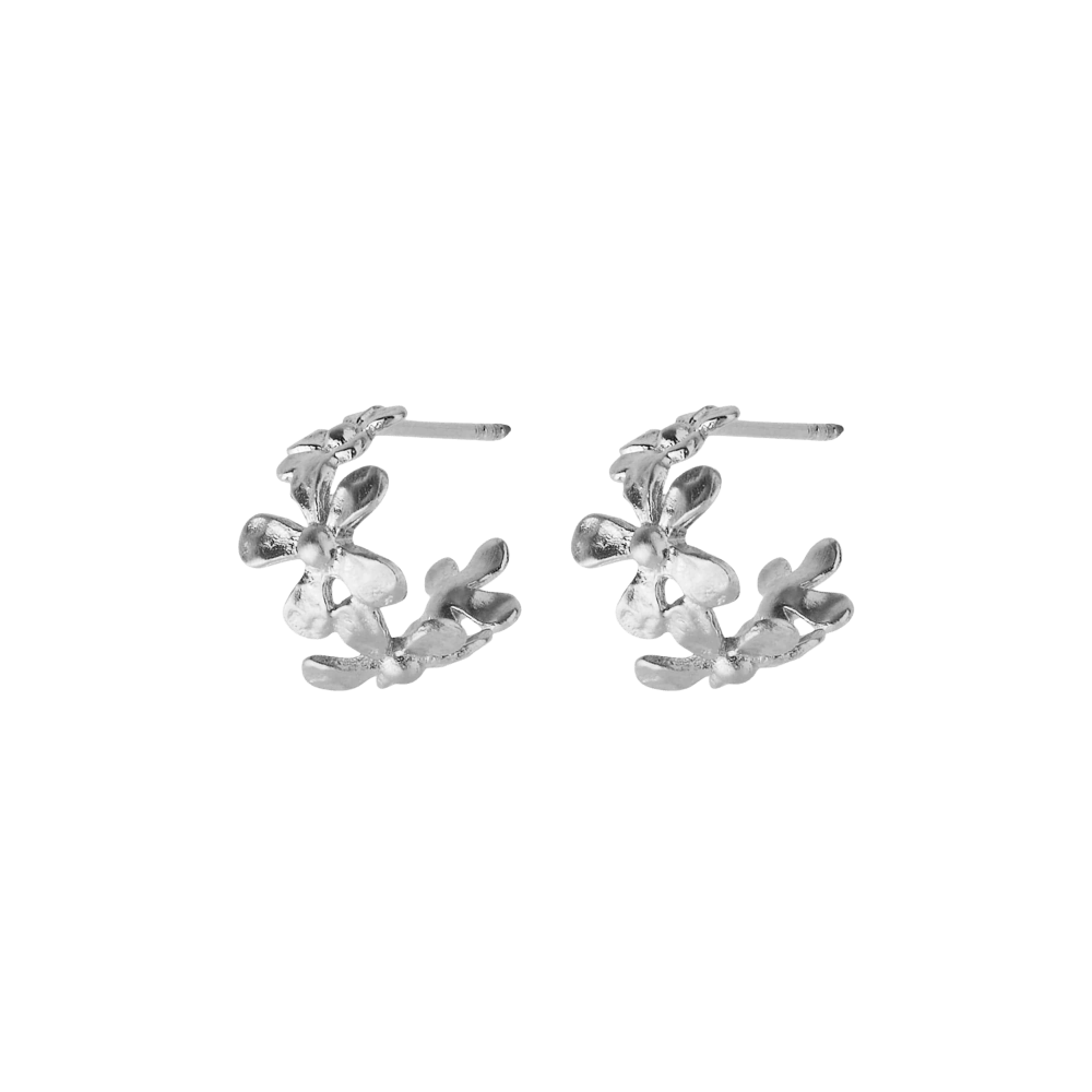 Pernille Corydon Øreringe Wild Poppy hoops øreringe - sølv e-368-s