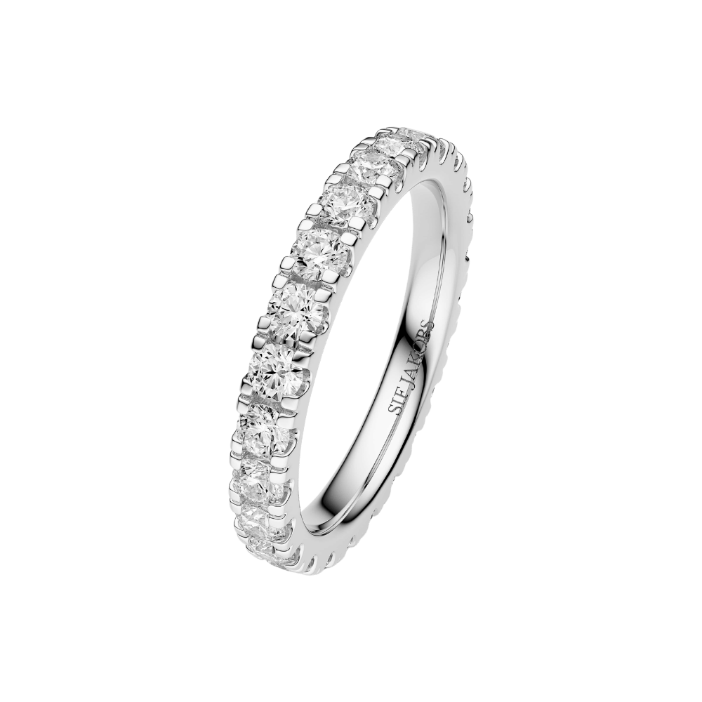 Sif Jakobs Ringe Alba Eternity diamantring - 14 karat hvidguld