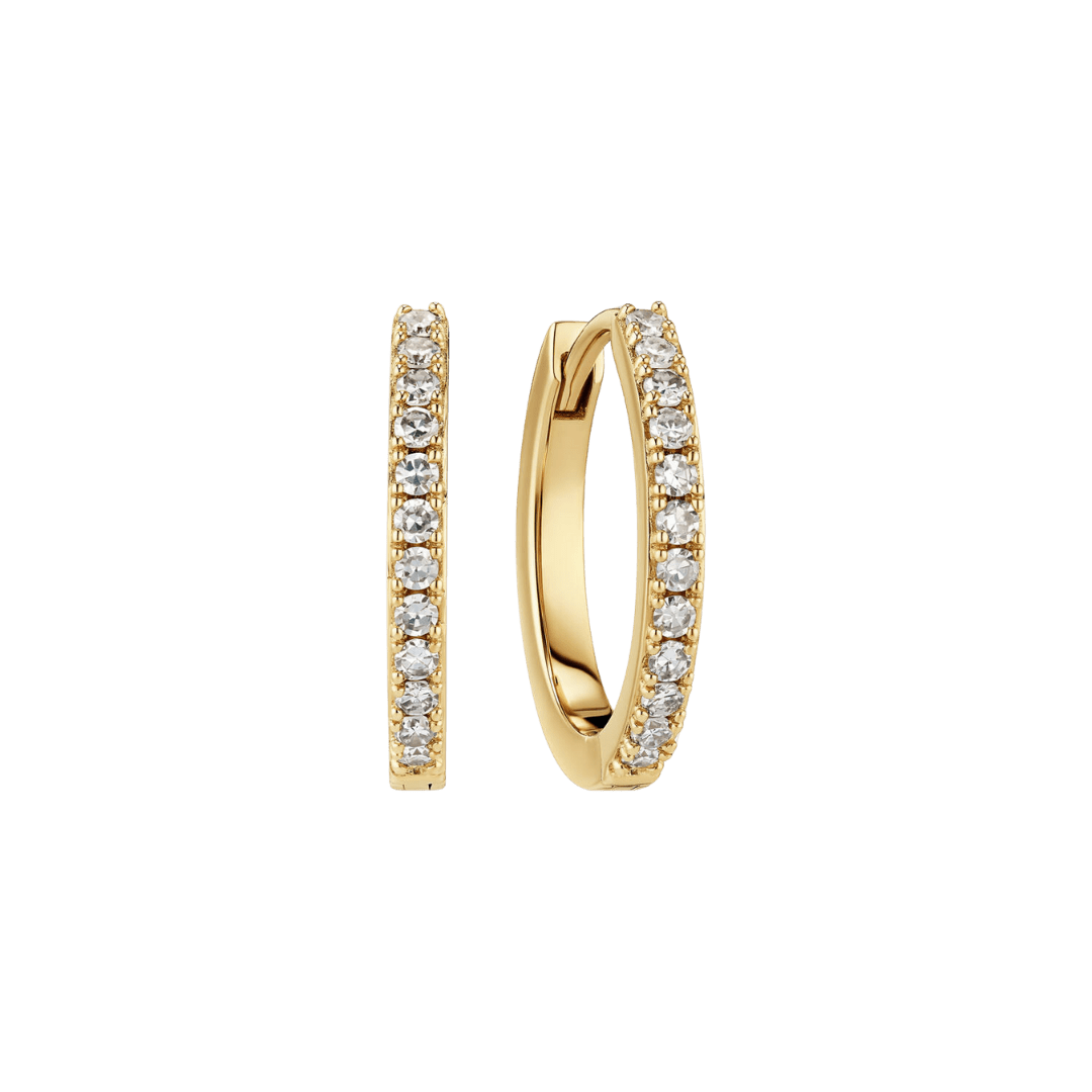 Sif Jakobs Øreringe Par Alba Medio ørering med labgrown diamanter - 14K SJ-E2511-WD-YG