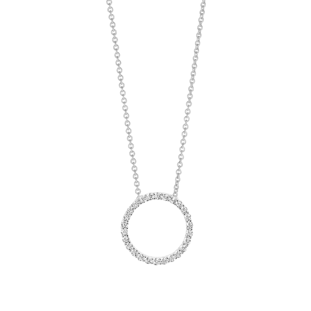 Sif Jakobs Halskæder Biella pendant halskæde 38-45 cm - sølv SJ-P3120-CZ38-45