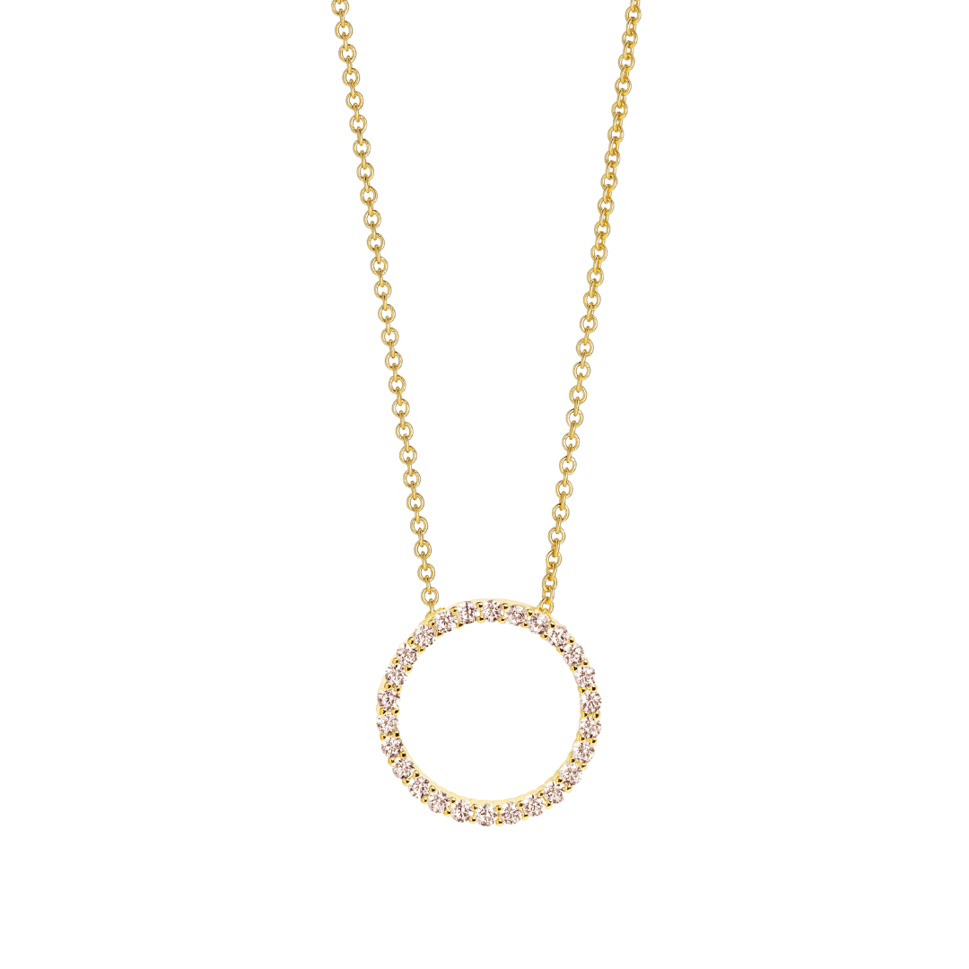 Sif Jakobs Halskæder Biella pendant halskæde med vedhæng 45-60 cm - forgyldt SJ-P3120-CZ-YG45-60