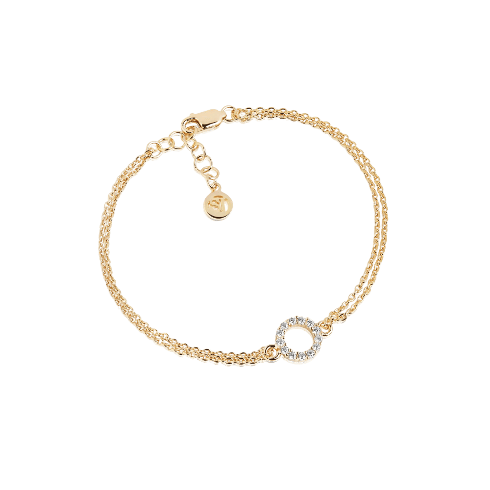 Sif Jakobs Armbånd Biella piccolo armbånd med hvide zirkoner - forgyldt SJ-B337-1-CZ-YG