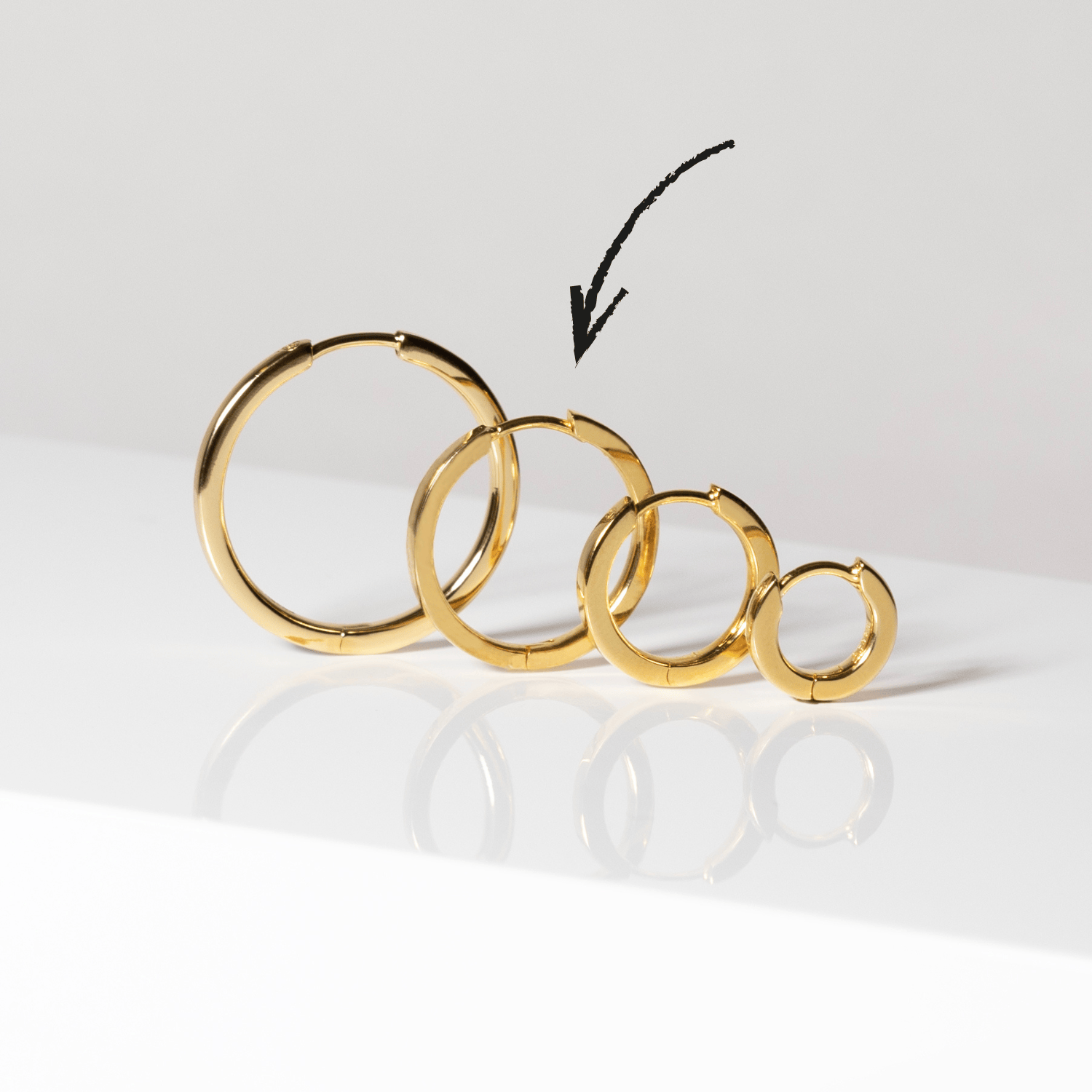 Sif Jakobs Øreringe Ellera pianura grande hoops øreringe - forgyldt sj-e12020-sg