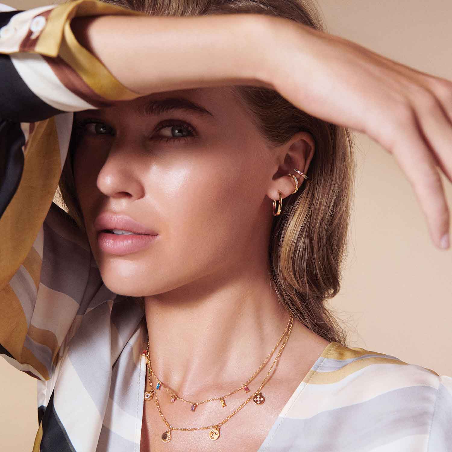 Sif Jakobs Øreringe ELLERA PICCOLO ØRERINGE SØLV MED FARVEDE ZIRKONER sj-e1066-xcz