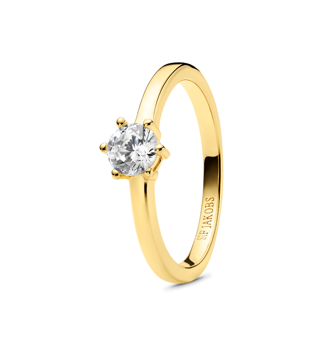 Sif Jakobs Ringe Ellera uno pianura grande ring - forgyldt