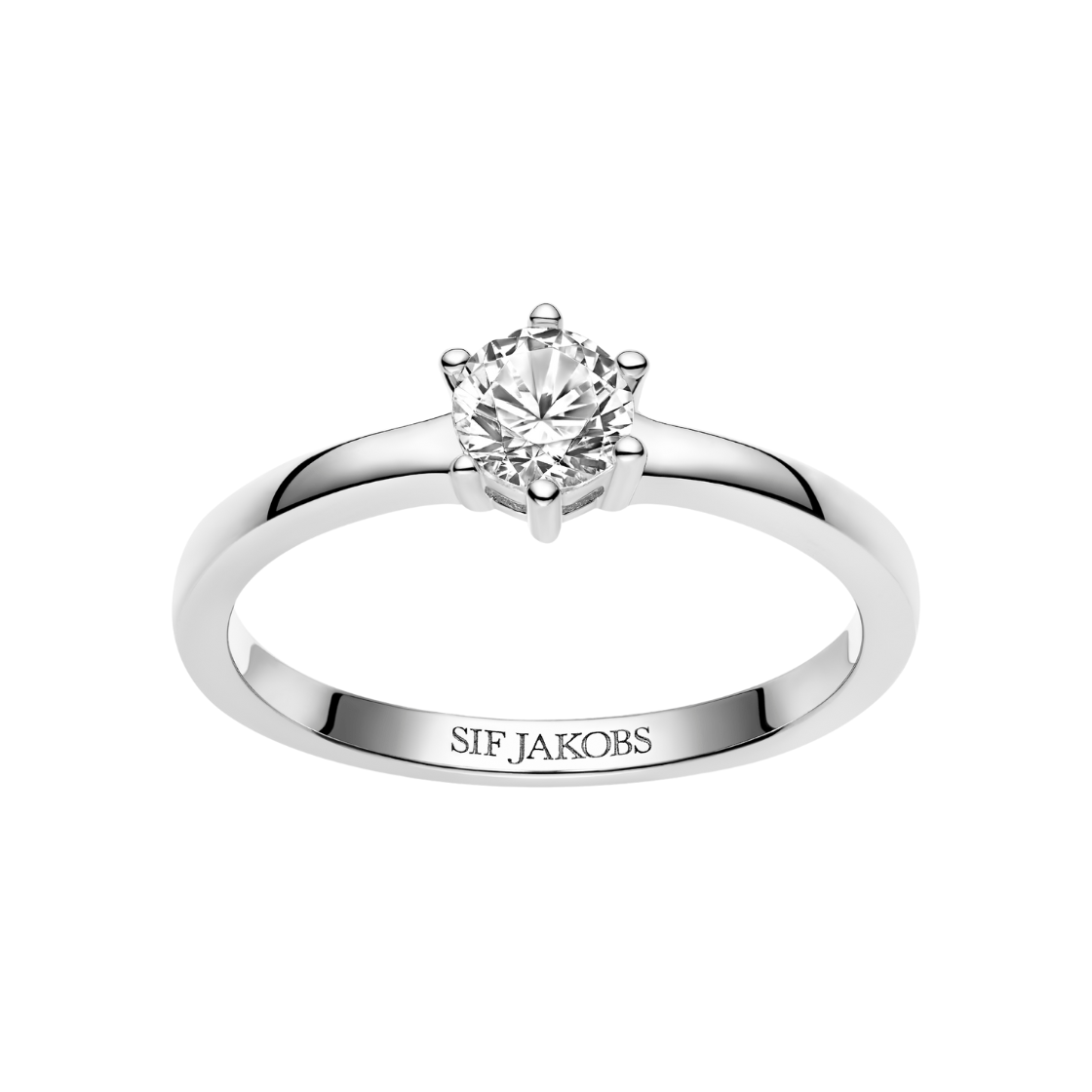 Sif Jakobs Ringe Ellera uno pianura grande ring - sølv