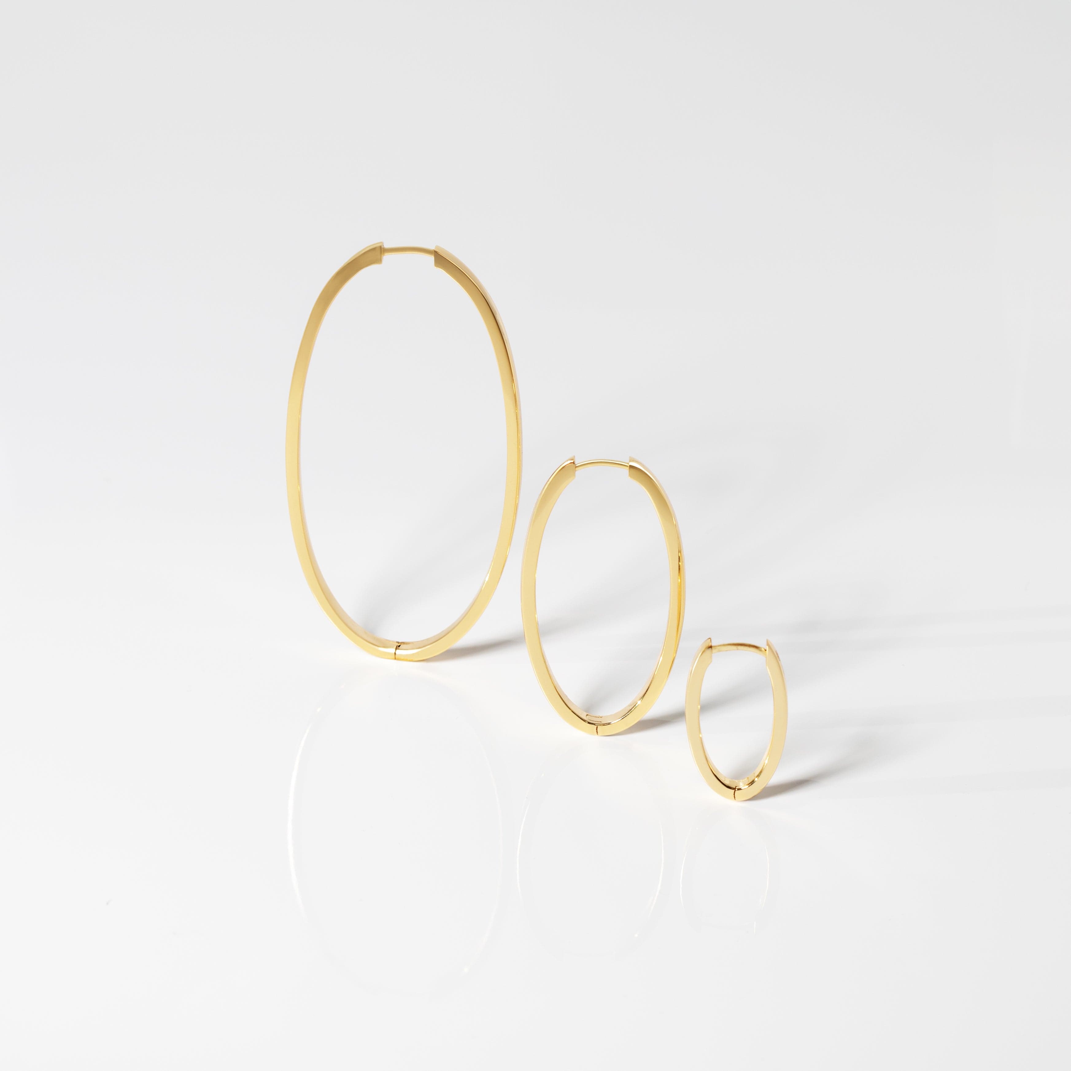 Sif Jakobs Øreringe Ellisse Pianura Medio øreringe forgyldt SJ-E2313-YG