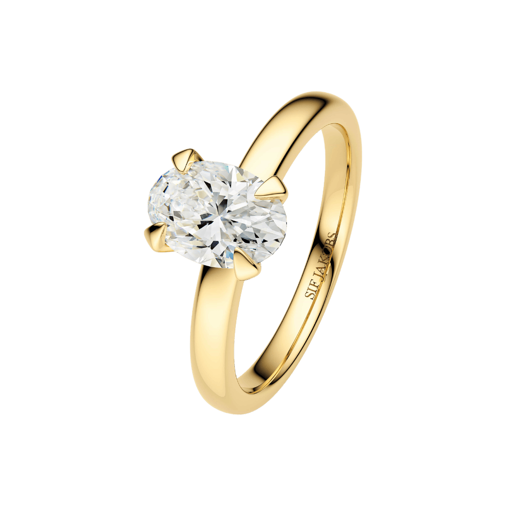 Sif Jakobs Ringe Grace Ovale Solitaire diamantring 1,00 carat - 14 karat guld