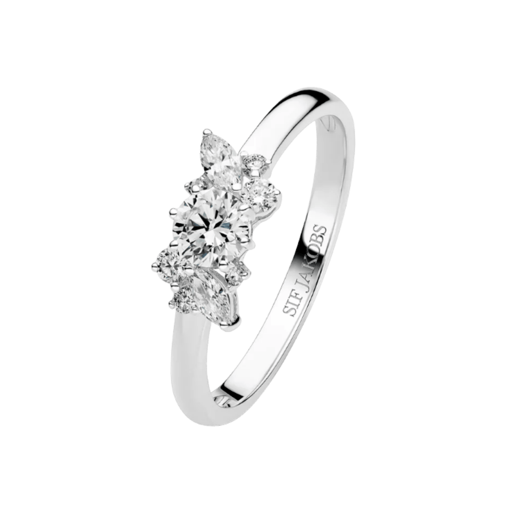 Sif Jakobs Ringe Lovere ring med labgrown diamanter - 14K hvidguld