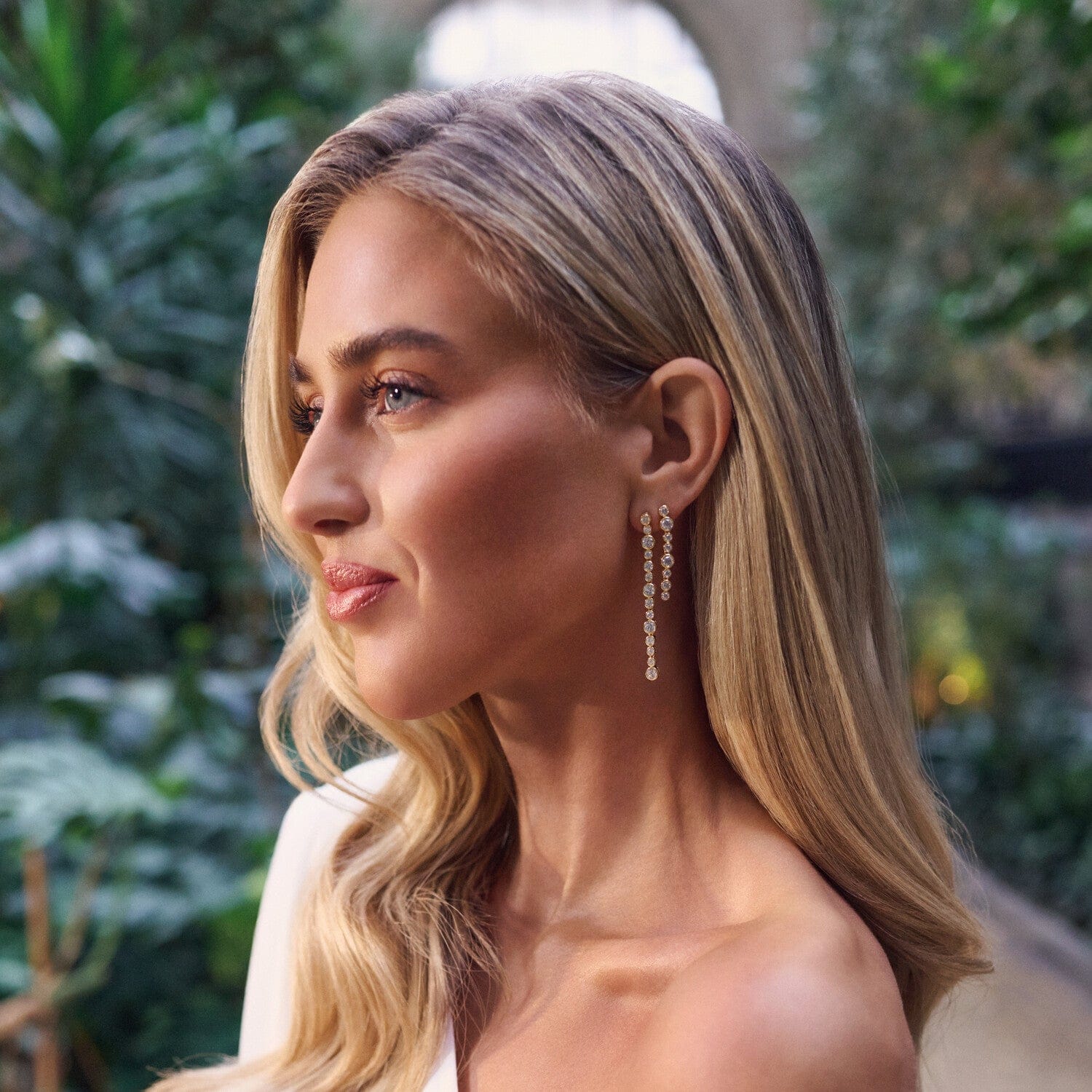 Sif Jakobs Øreringe SARDINIEN LUNGO PICCOLO øreringe med hvide zirkoner - sølv SJ-E2770-CZ