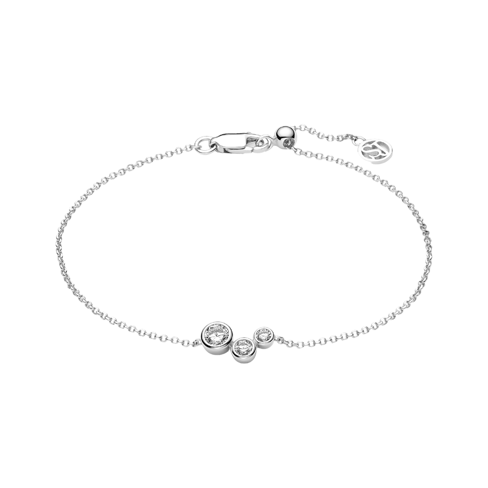 Sif Jakobs Armbånd SARDINIEN TRE armbånd med hvide zirkoner - sølv SJ-B2731-CZ
