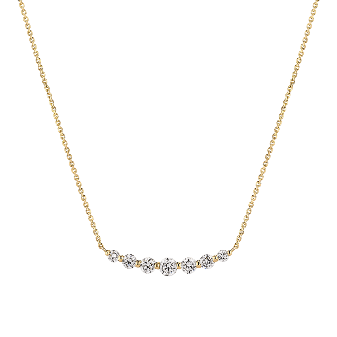 Sif Jakobs Halskæder Tiara Grande halskæde med labgrown diamanter - 14K SJ-N2519-WD-YG