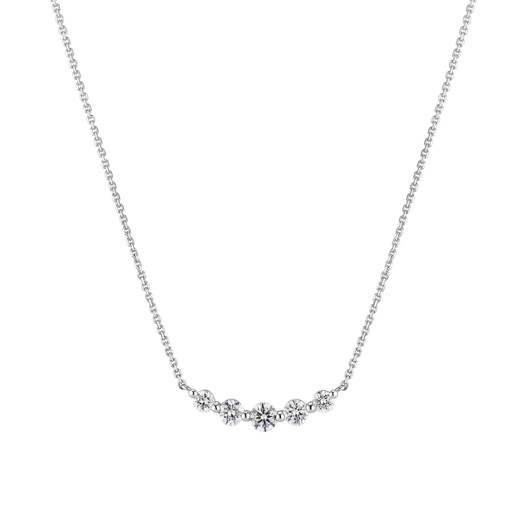 Sif Jakobs Halskæder Tiara Piccolo halskæde med labgrown diamanter - 14K hvidguld SJ-N2518-WD-WG