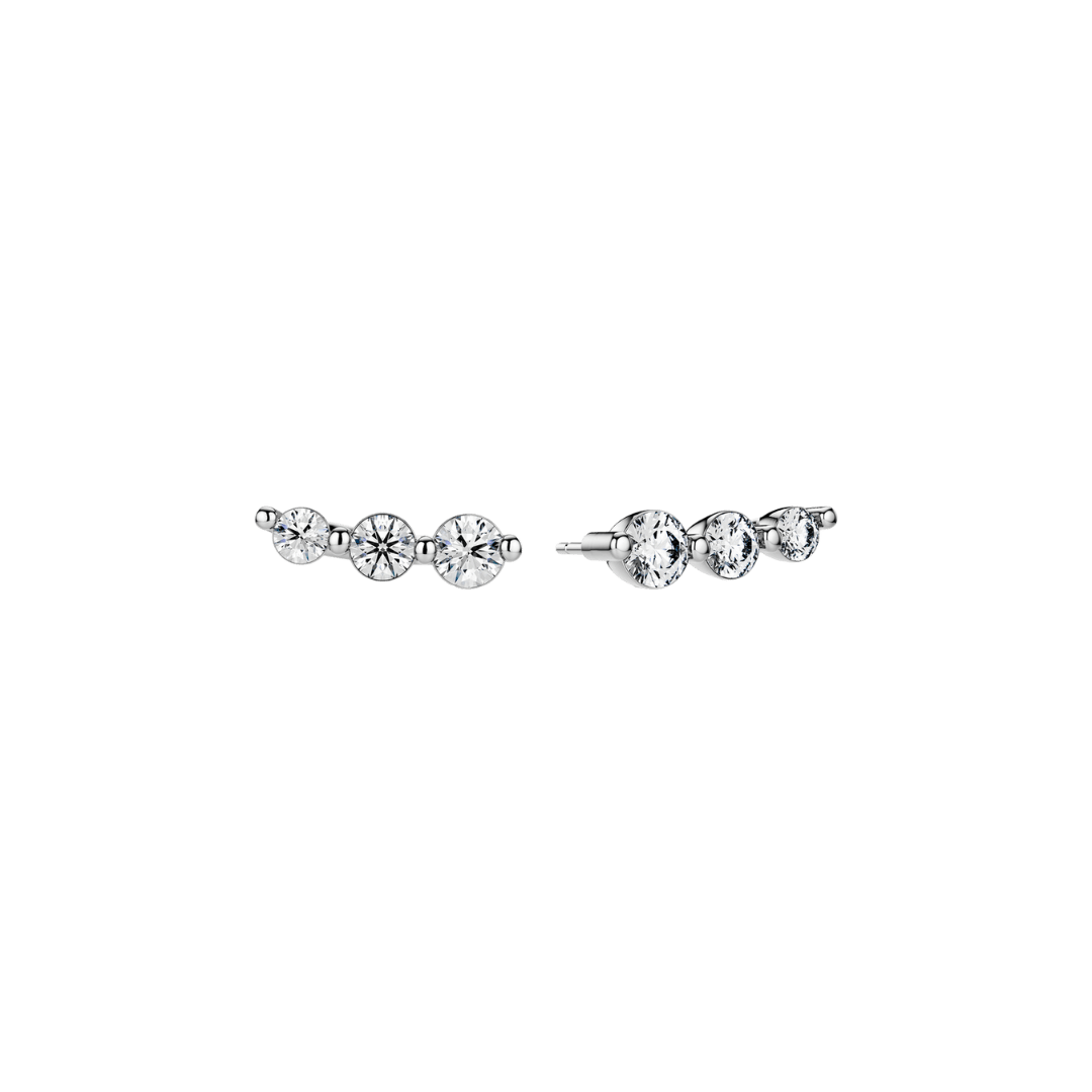 Sif Jakobs Øreringe Tiara Piccolo ørering med labgrown diamanter - 14K hvidguld SJ-E2518-WD-WG