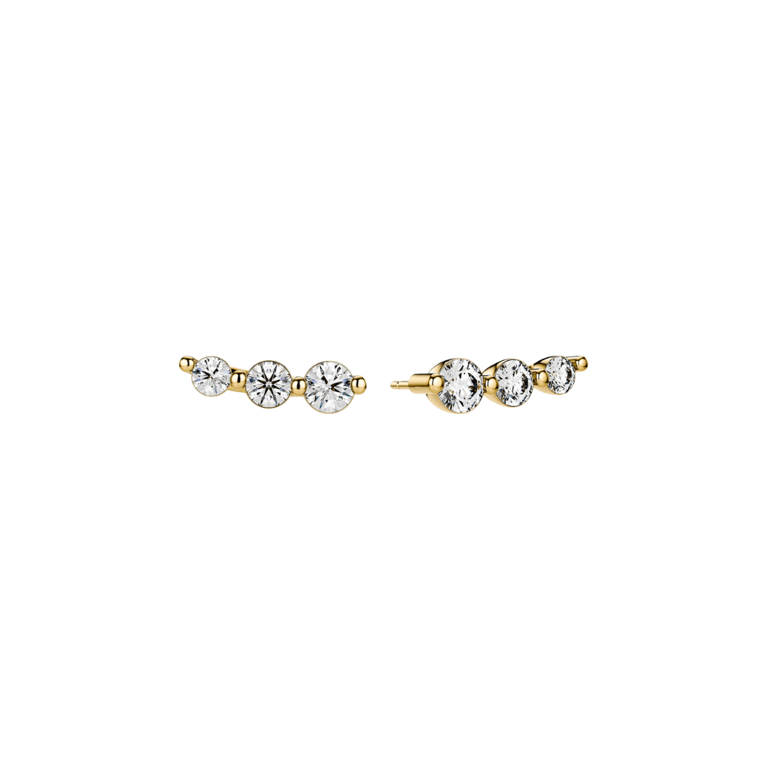 Sif Jakobs Øreringe Tiara Piccolo ørering med labgrown diamanter - 14K SJ-E2518-WD-YG