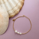 Sorelle Jewellery Armbånd 3 pearls armbånd