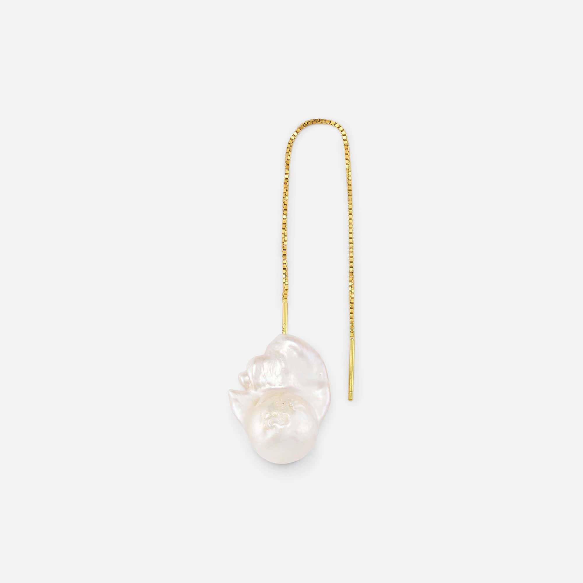 Sorelle Jewellery Øreringe Barok ørering med en perle - forgyldt