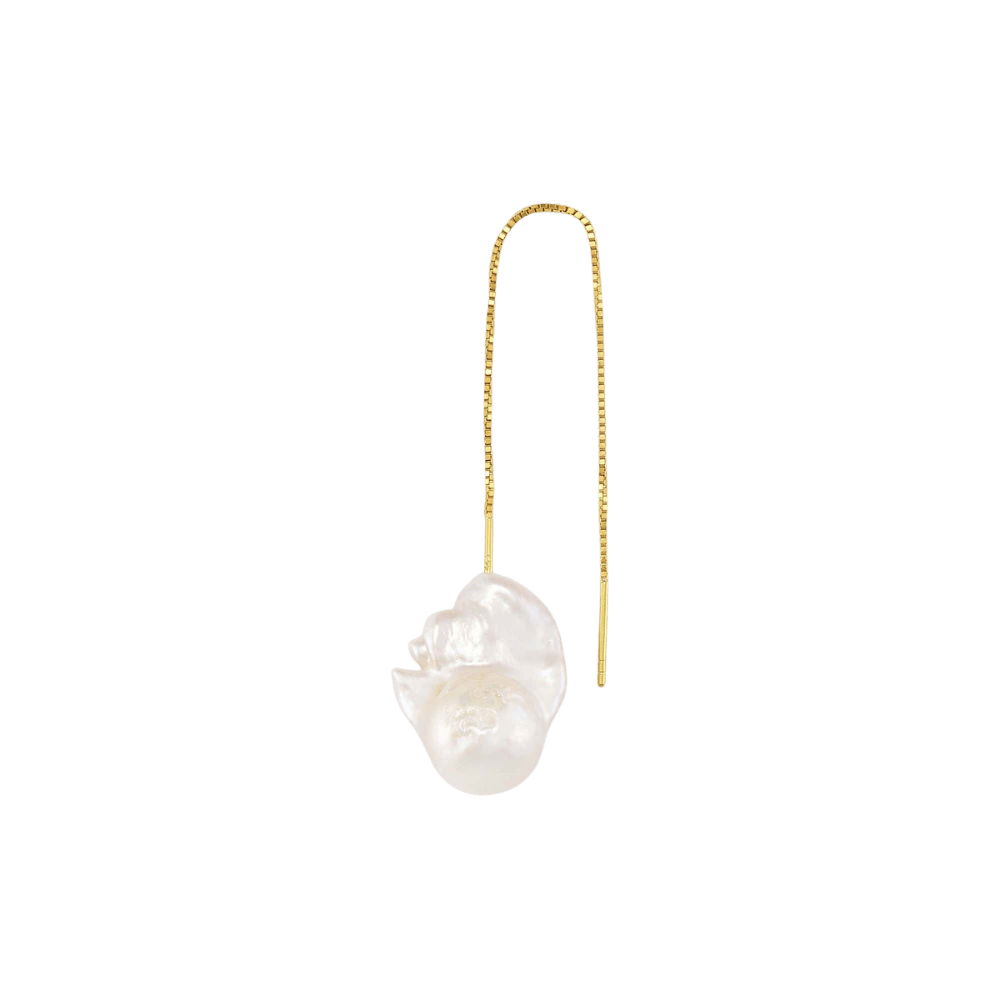 Sorelle Jewellery Øreringe Barok ørering med en perle - forgyldt