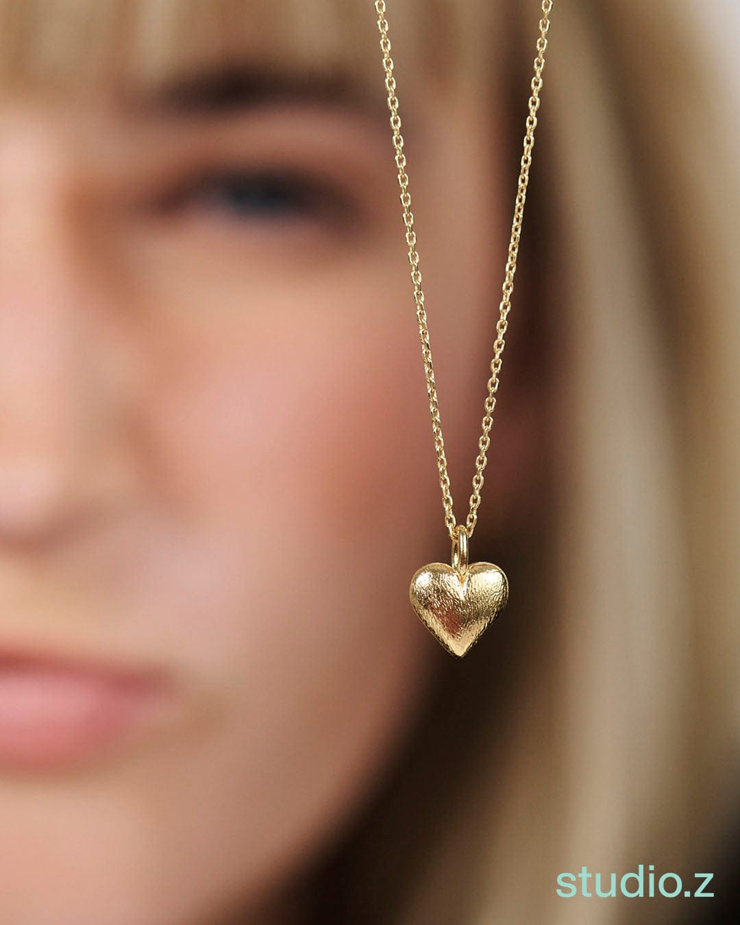 Studio Z Halskæder Beloved halskæde med hjertevedhæng - forgyldt 7220866