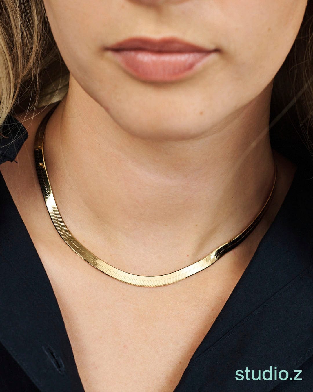 Studio Z Halskæder Cobra sildeben halskæde - forgyldt 7220318