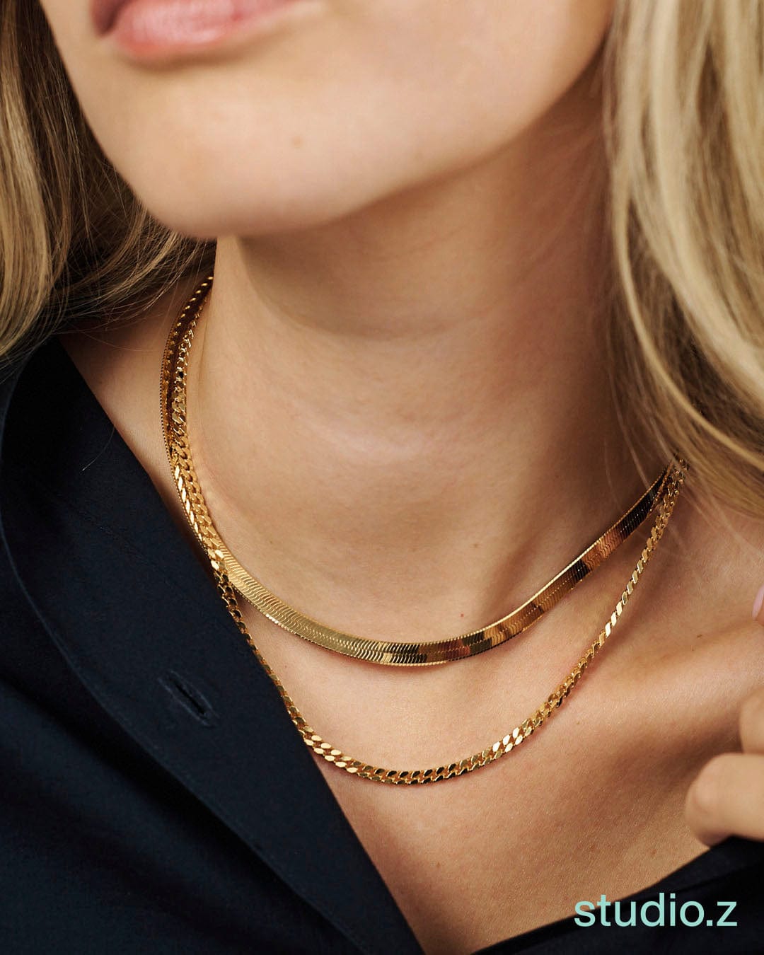 Studio Z Halskæder Panser halskæde - forgyldt 7220317