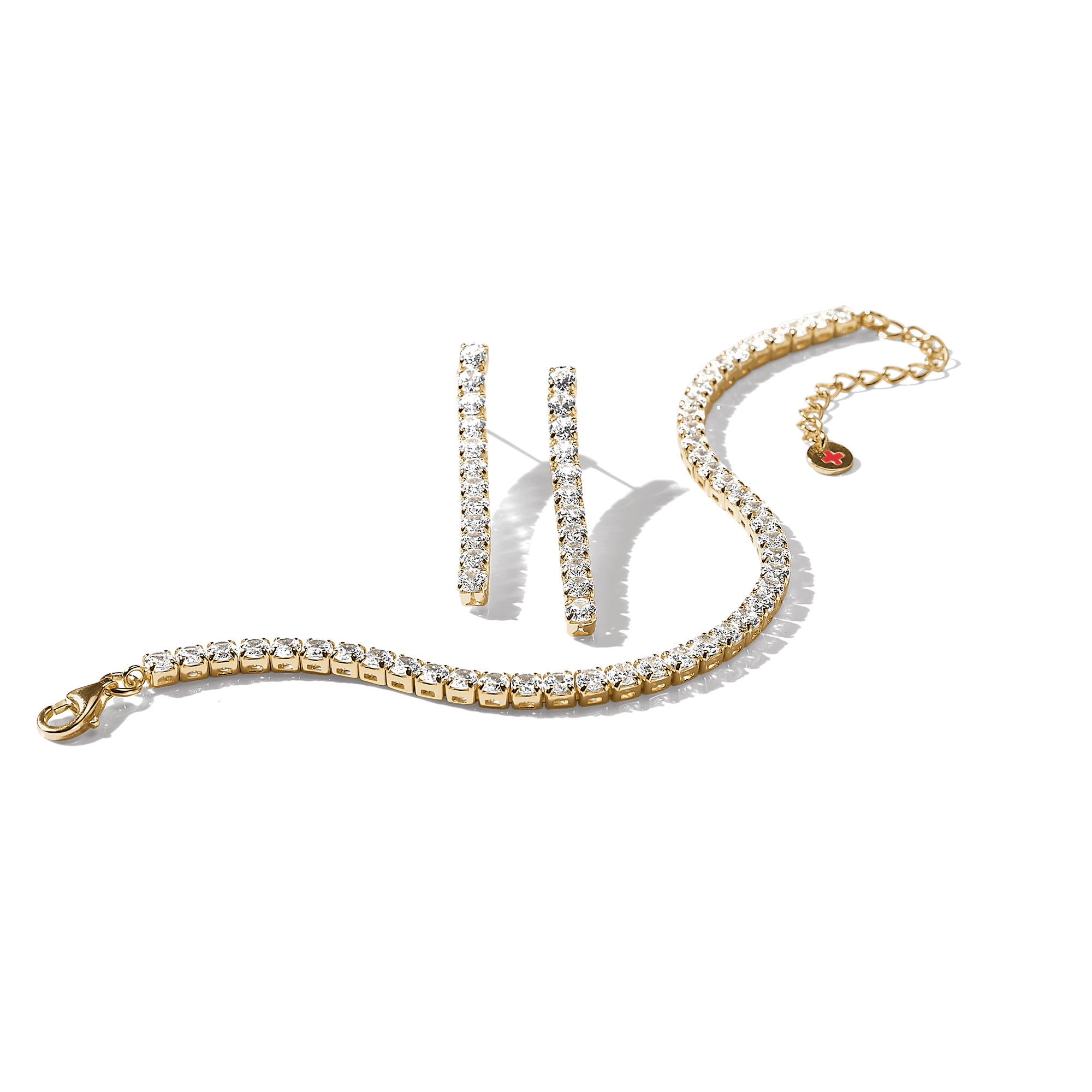 Studio Z Armbånd Red Cross armbånd med zirkon - sølv 7157000