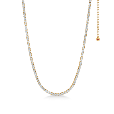 Studio Z Halskæder Red Cross halskæde med zirkoner - forgyldt 7227001