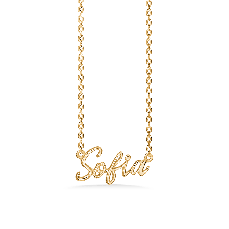 Studio Z Halskæder SOFIA NAVNEHALSKÆDE - FORGYLDT 7220-SOFIA