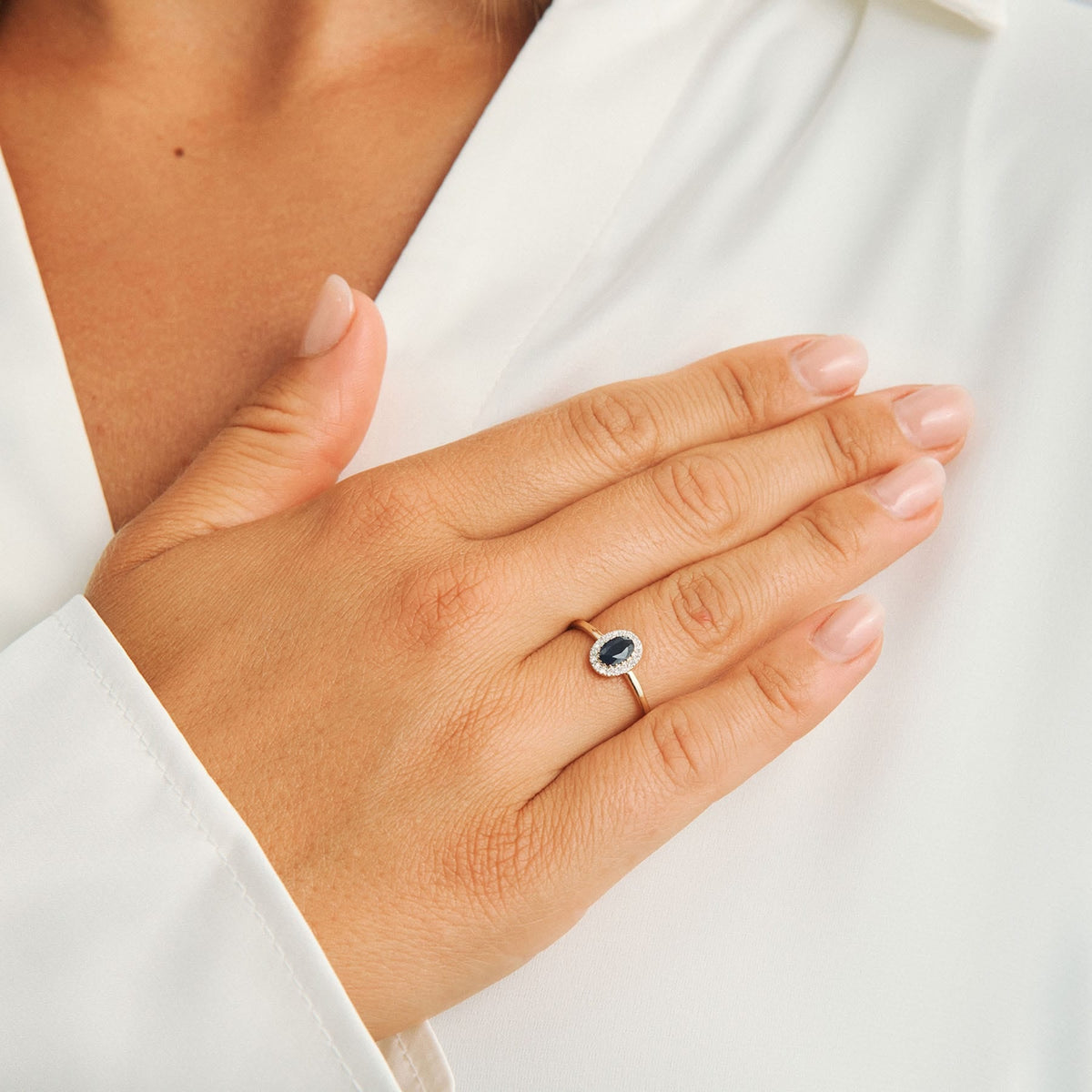 Mads Z Ringe Midnight Bloom ring med 0,07 carat - 14 karat guld