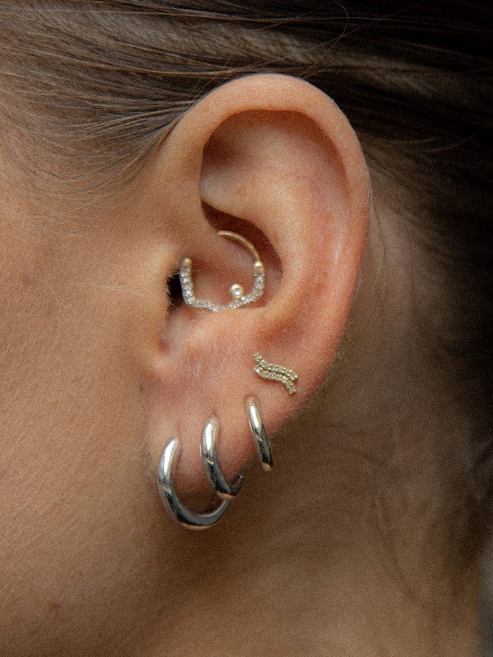 chunky hoops i sølv