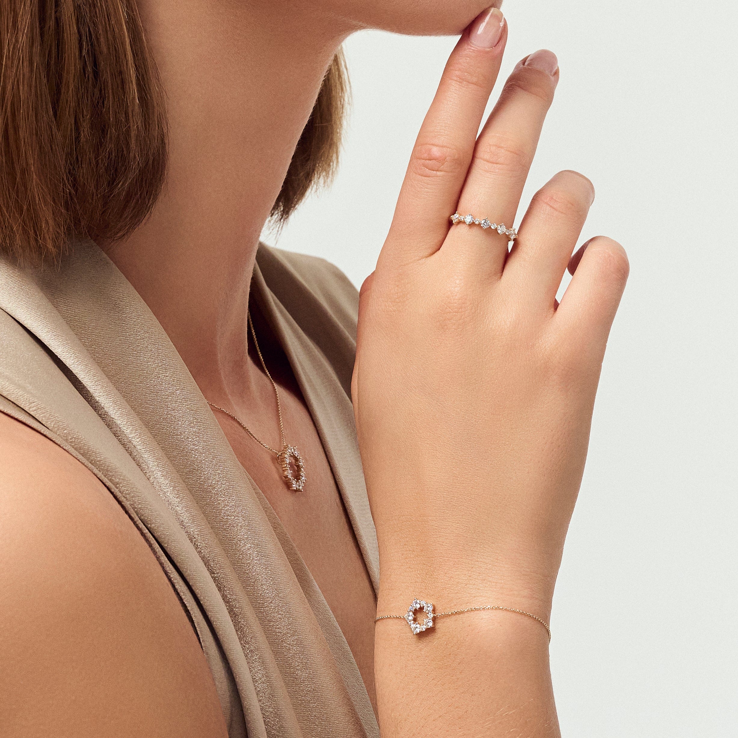 armbånd med labgrown diamanter