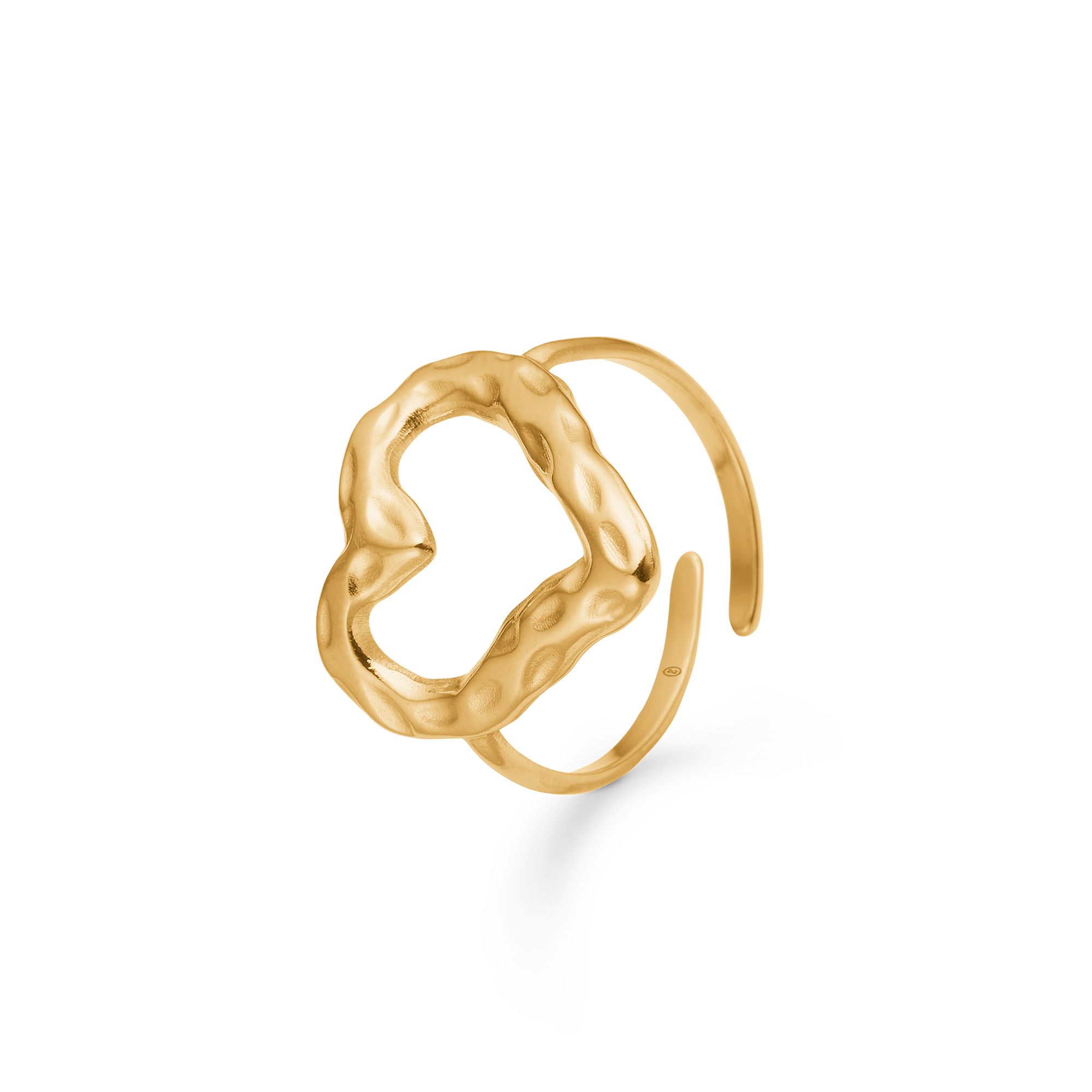 Heart ring - forgyldt