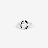 IX Mini oval nature signet ring, sølv Ringe IX Studios   