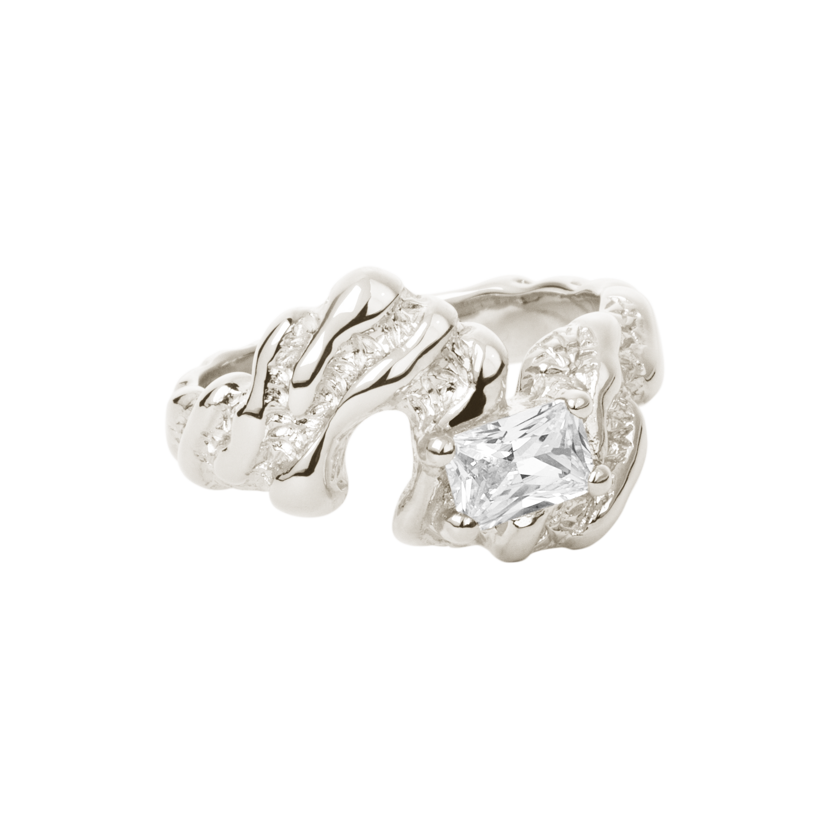 Flare Zebra ring - sølv