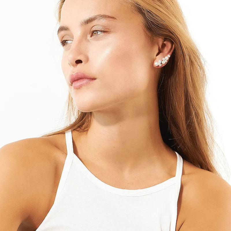 Eden perleørestikker look 1 - 14 karat guld